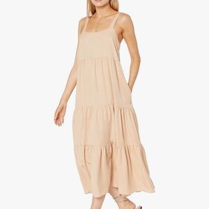 Elegant  Tiered Maxi Dress, color Ginger